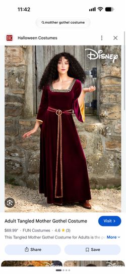 Mother Gothel Adult costume Size XL