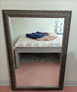 Large Wall Mirror with Silver Frame