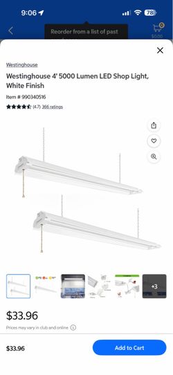 Garage lights- open box