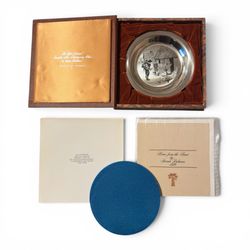 Franklin Mint Solid Sterling Silver Thanksgiving Plate 1976
