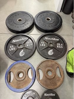 Rubber and Iron Plates 45lb(Sets), 25lb, 5lb
