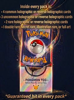 Pokemon hits in every pack guaranteed
