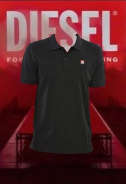 Diesel polo Smith with patch logo Black US L