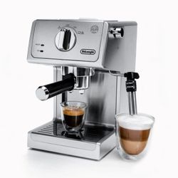 DELONGHI 15 Bar Stainless Steel Espresso & Cappuccino Machine with Premium Adjustable Frother