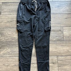 ASRV Tetra-Lite Pants Men’s M Joggers Drawstring Zip Pockets Tech Nylon Stretch