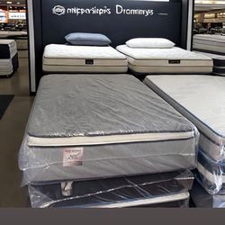 Full Size Mattress 14” Inches Thick Pillow Top. Quality and Comfort,  Available All Sizes. New From Factory. Same Day Delivery
