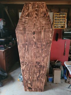 7’ long HEAVY Wood Coffin