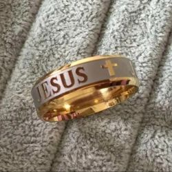 Awesome Christian Inspirational Jesus Stainless Steel Ring 