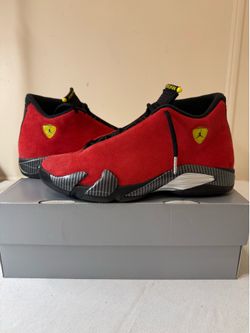Retro Jordan 14s Ferrari men size 10.5