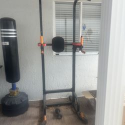 Power Tower Dip Station Workout equipment Pull up Bar for Home Gym Adjustable Height Strength Training Fitness Excercise Equipment,