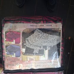 Pink Zebra Print Bed Set