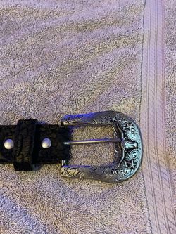 Matte Black Python Belt