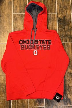 Ohio State Buckeyes Men's Large Hoodie  Red J. America Pullover Long Sleeve NEW