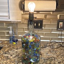 Old marble lamp