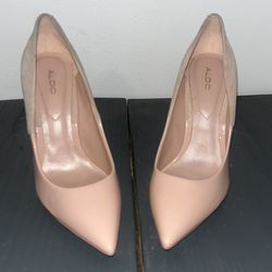 Aldo Pink Suede Leather Heel 
