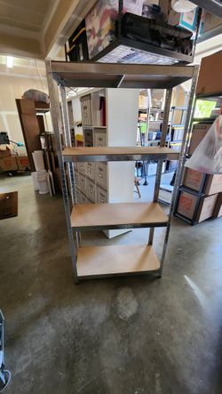 5 Heavy Duty Storage Racks (Missing Cardboard Shelves) 