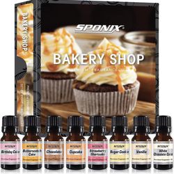Bakery Shop Gift Set of 8 Fragrance Oils 8 X 10mL (0.33 Oz) for Sale
