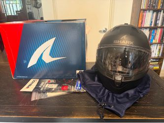 Full Face motorcycle  Helmet Shark D-SKWAL 3 BLANK Mat Black Size LARGE