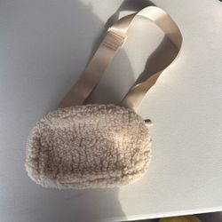 Beige Crossbody Fluffy Bag