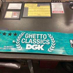 Used DGK Ghetto Classic Rare Skate Board Deck (Read Description)