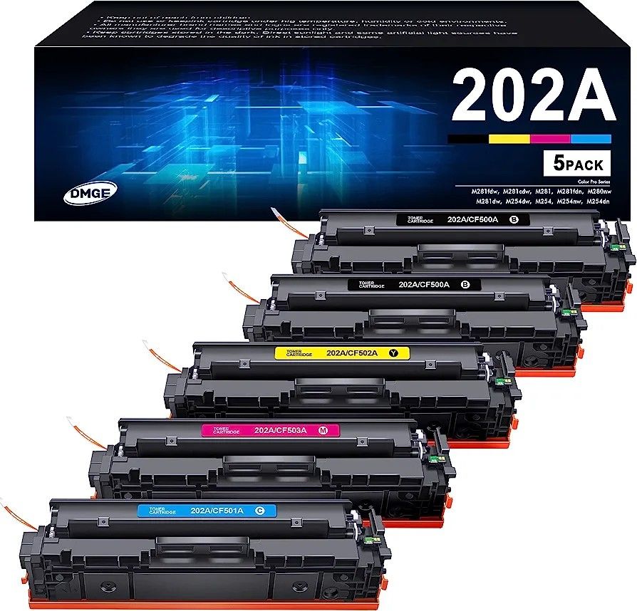 Shakink CF500A/202X Compatible Toner Cartridges For HP Color LaserJet Pro M254dw M281 Series