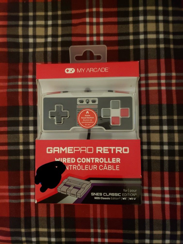My Arcade GamePad Classic - Wireless Game Controller - Compatible with Nintendo NES Classic Edition, Wii, Wii U - Adapter Included - 30 Feet Range - H