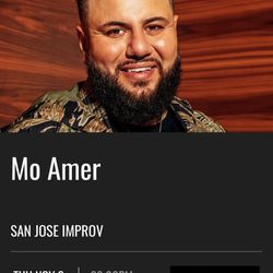 Mo Amer VIP ADMISSION Friday 11/4/22 9:45pm