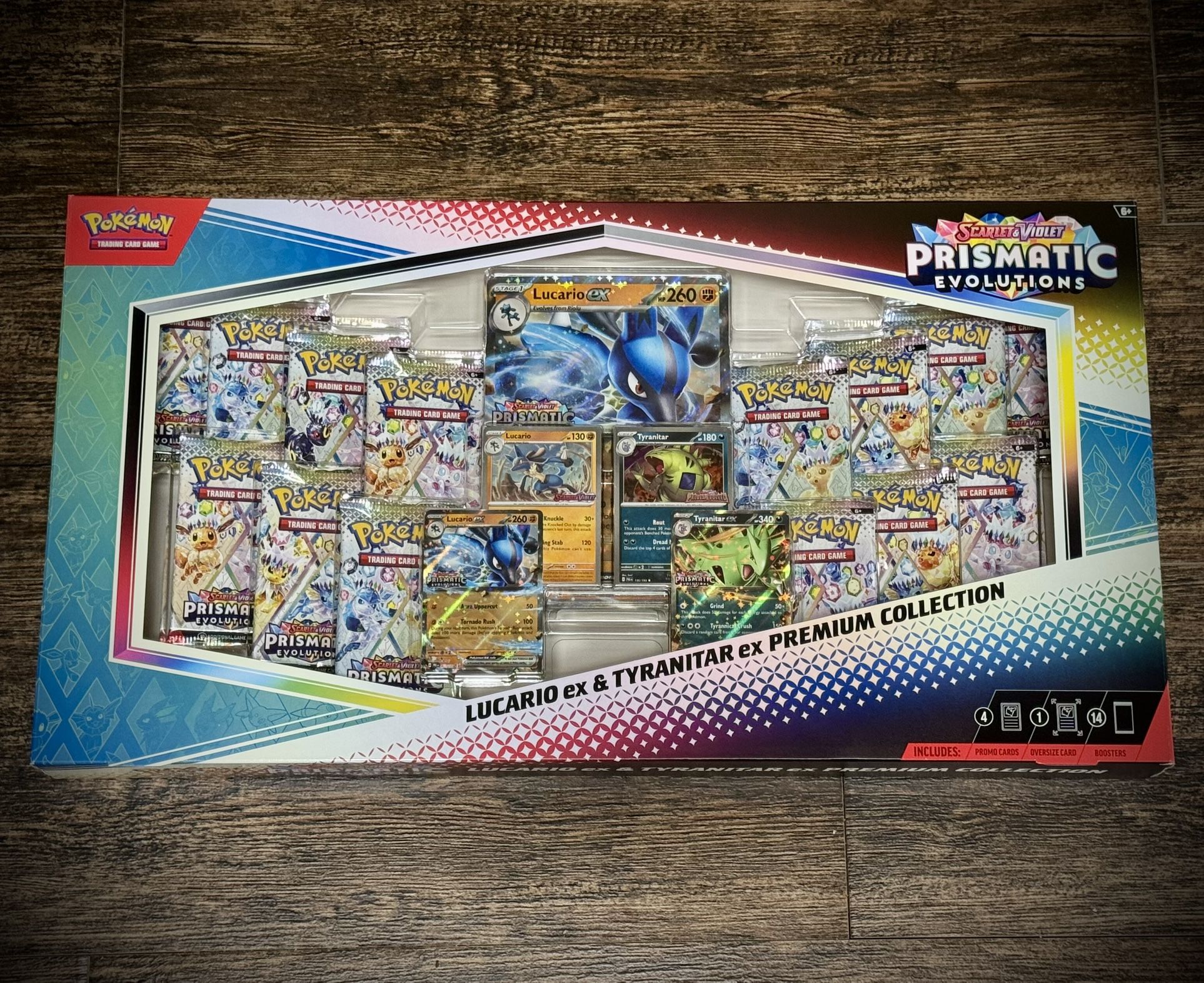 Prismatic Evolutions Lucario ex & Tyranitar ex Premium Collection