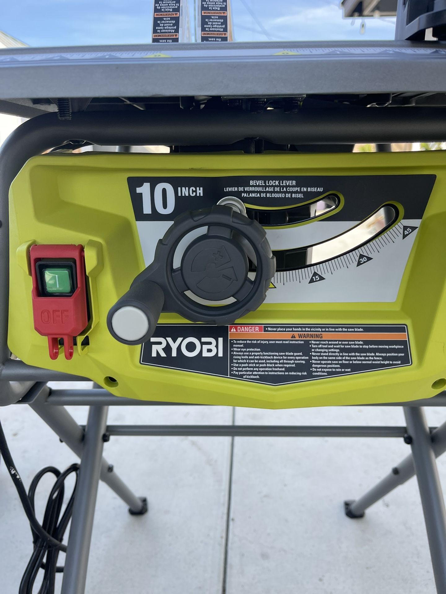 RYOBI 15 Amp 10 in. Compact Portable Corded Jobsite Table Saw with Folding Stand