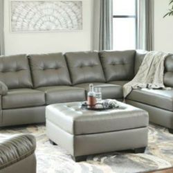 Grey sofa sectional leather