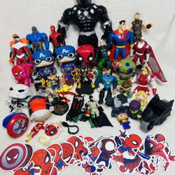 Disney Marvel Toy Lot Spider Man Avengers DC Comics Toy Lot
