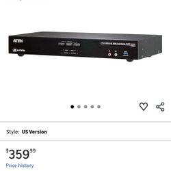 ATEN CS1842 2-Port USB 3.0 4K HDMI Dual Display KVM Switch with Audio and USB Hub – Supports UHD 4K 60Hz, Hotkey Switching Multi-Device Control