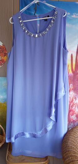 Lavender lined silky flowy mini dress