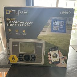 B-hyve 6-Zone Indoor/Outdoor Smart Sprinkler Controller, Works with Amazon Alexa (Model # 57946) - $80