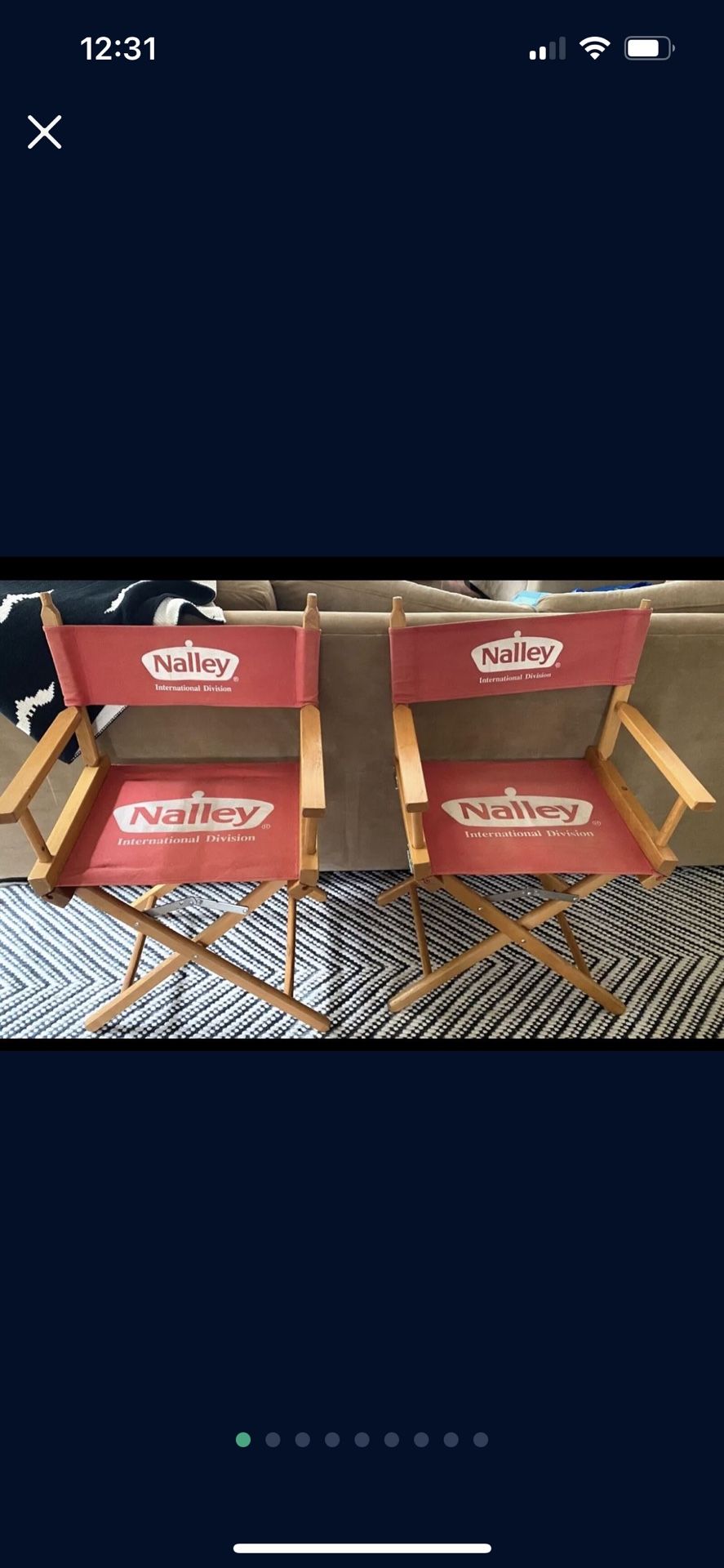 Vintage NALLEY International Division Directors Chairs 