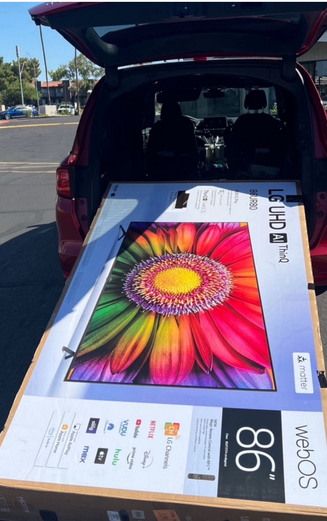 86 TV LG smart 4K HDTV $55 sale financing free delivery six month Warranty