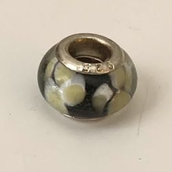 Murano Lampwork Charm Glass Beads for European Bracelet, 925 Silver