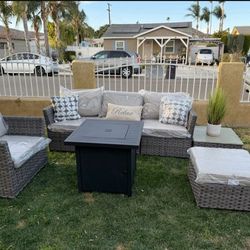 Brand New Patio Outdoor Furniture Set With Fire Pit 