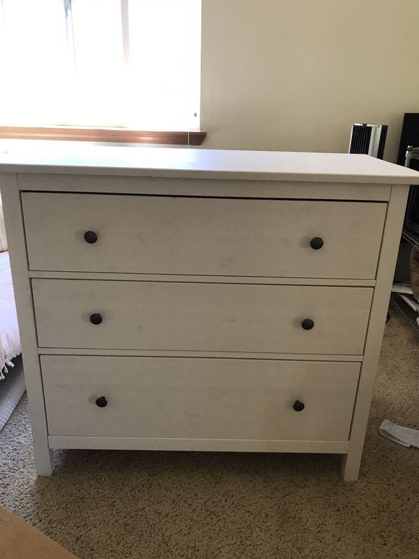 White IKEA 3drawer dresser for Sale in Portland, OR OfferUp