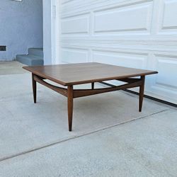 Vintage 1960s Mid Century Walnut Coffee Table Cocktail Table 