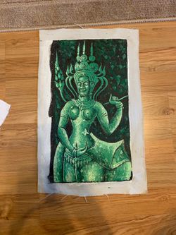 Asian painting oil 7x16