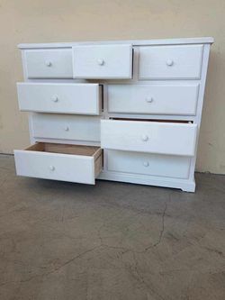 Pine white color 9 Drawer