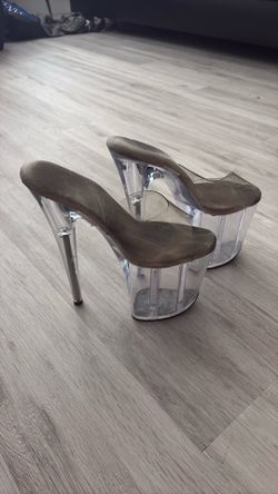 8" Clear Pleaser Heels