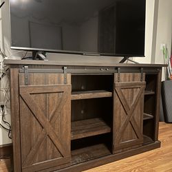 Large TV Stand with Ample Storage - TVs up to 60" - Farmhouse Style