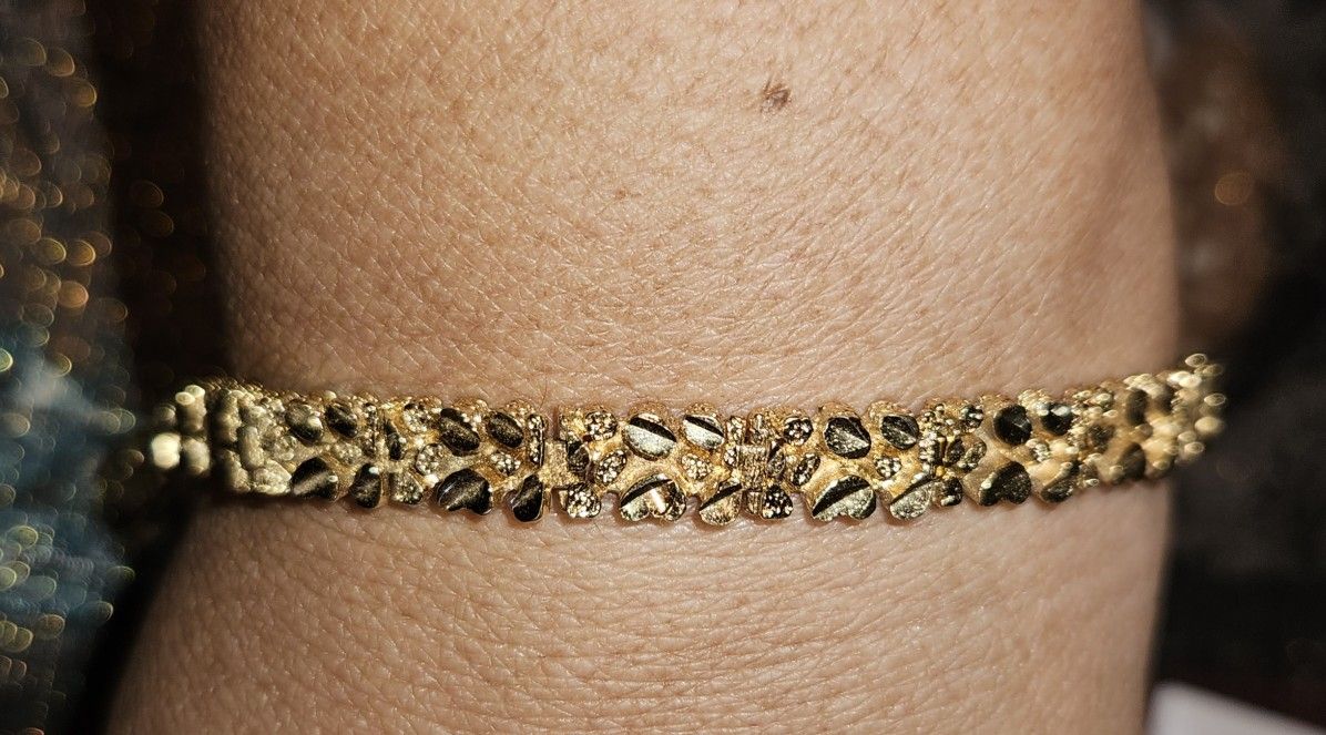 Gold Plated Nugget Bracelet