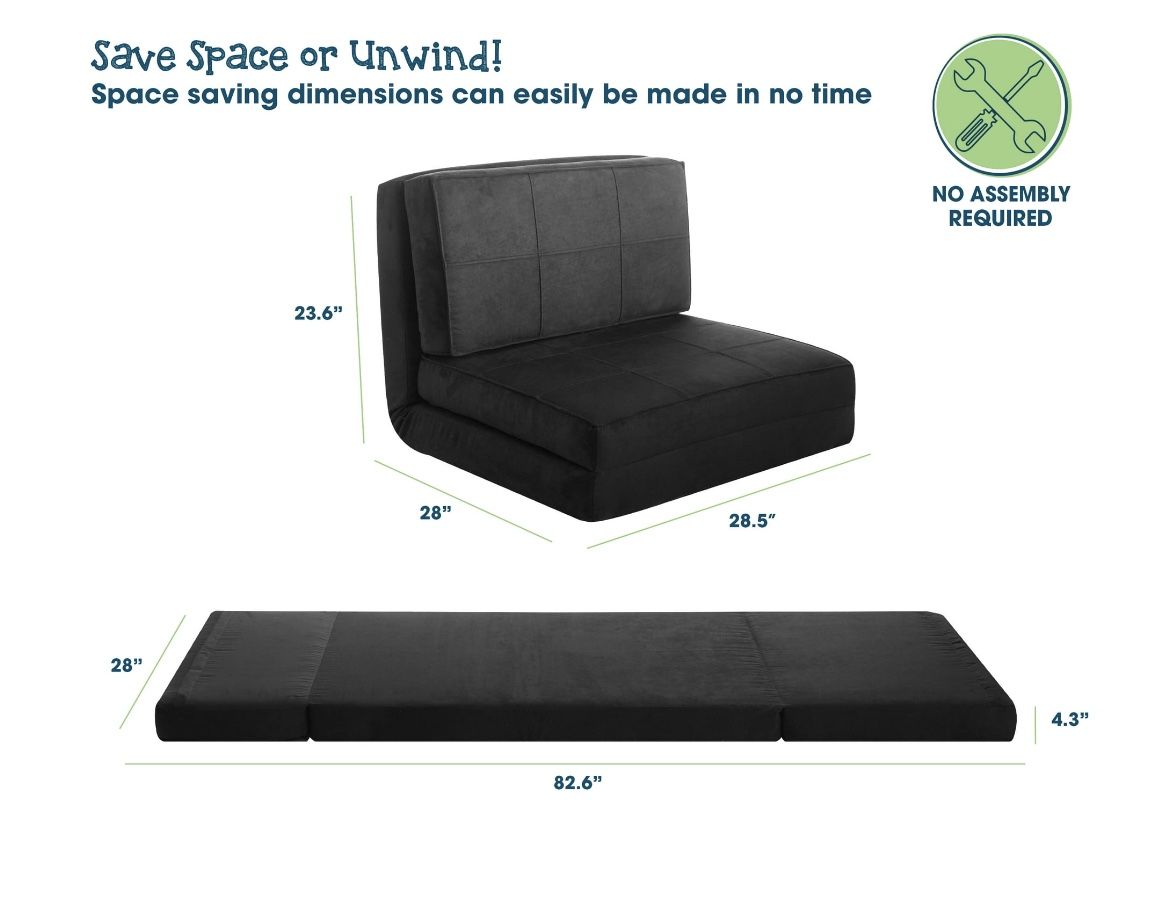 3 Position Convertible Flip Lounge Chair