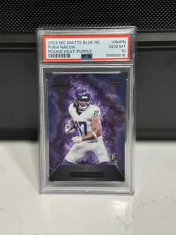 Puka Nacua Rookie Heat Chase Wild Card Purple - Number Match 17/75 Pop 1 