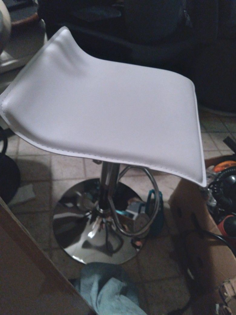 Bidwell Adjustable Modern Style Bar Stools (Set Of 2~ White)