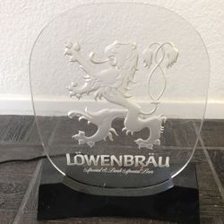 Lowenbrau acrylic sign
