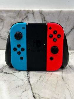 Nintendo Switch / OLED  Joy-Con L&R Blue Red Joy Con HAC-015 HAC-016 w/ Grip